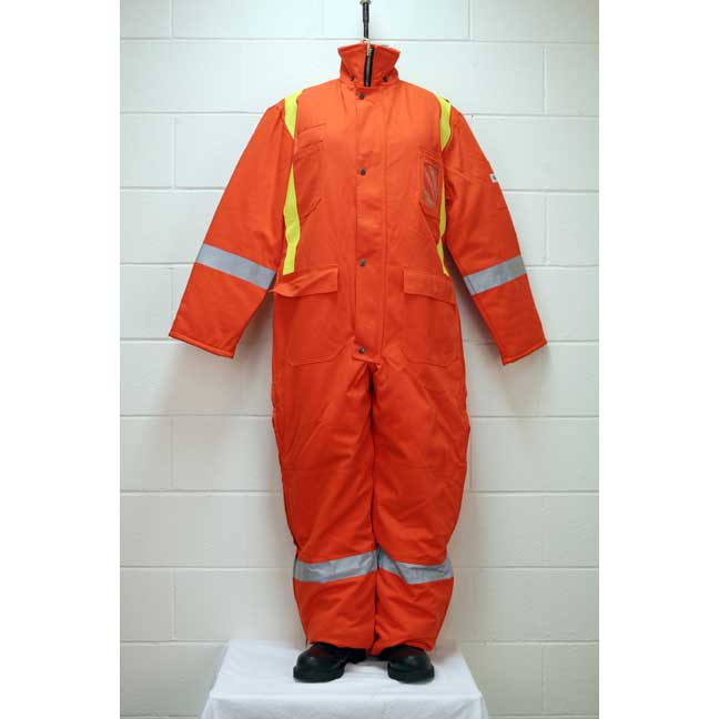 Couvre-tout d’hiver ignifuge avec bandes réfléchissantes jaunes et grises (The Winner)
