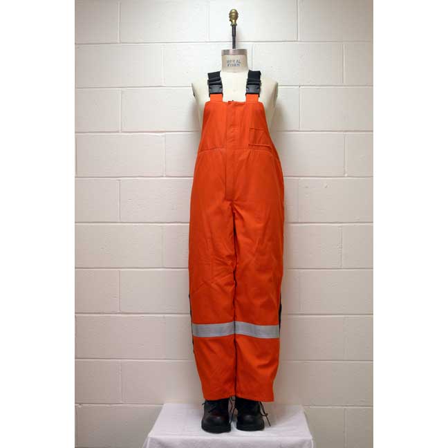 Pantalon ignifuge orange 3 saisons avec doublure détachable et bandes réfléchissantes